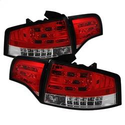 Spyder Auto - Spyder Audi A4 4Dr 06-08 LED Tail Lights Red Clear ALT-YD-AA406-G2-LED-RC