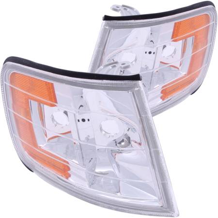 ANZO Headlights, Tail Lights and More  - ANZO Corner Lights 1994-1997 Honda Accord Euro Corner Lights Chrome w/ Amber Reflector