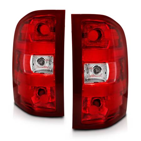 ANZO Headlights, Tail Lights and More  - ANZO 2007-2013 Chevy Silverado Taillight Red/Clear Lens (OE Replacement)