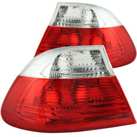 ANZO Headlights, Tail Lights and More  - ANZO 2000-2003 BMW 3 Series E46 2Dr Taillights Red/Clear