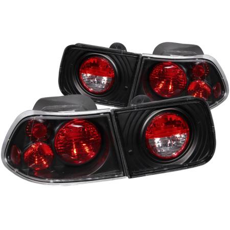 ANZO Headlights, Tail Lights and More  - ANZO 1996-2000 Honda Civic Taillights Black