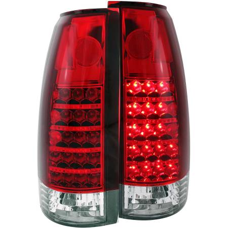 ANZO Headlights, Tail Lights and More  - ANZO 1999-2000 Cadillac Escalade LED Taillights Red/Clear