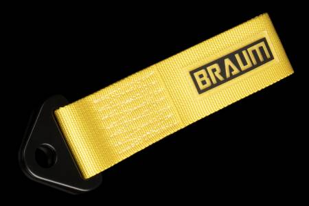 BRAUM RACING SEATS & MORE - BRAUM Racing Yellow Tow Strap Kit - Each