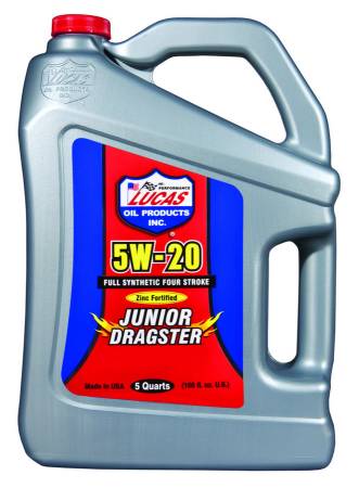 Lucas Oil - Lucas Motor Oil - Junior Dragster Racing Oil - 5W20 - Synthetic - 5 qt - Each