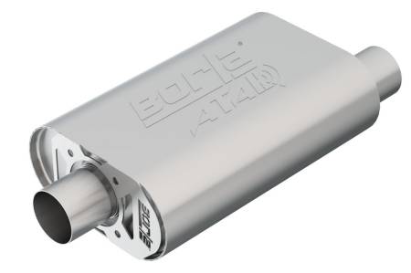 Borla - Borla CrateMuffler SBC Hot 350/383 2.5 inch Offset/Center 14in x 4.35in x 9in Oval Atak Muffler