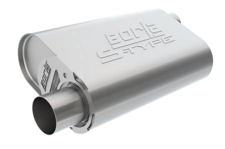 Borla - Borla CrateMuffler SBC Hot 350/383 3 inch Offset/Center 14in x 4.35in x 9in Oval Muffler