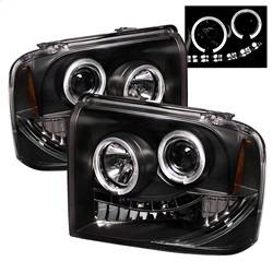 Spyder Auto - Spyder Ford F250/350/450 Super Duty 05-07 Projector Headlights LED Halo- LED Blk PRO-YD-FS05-HL-BK