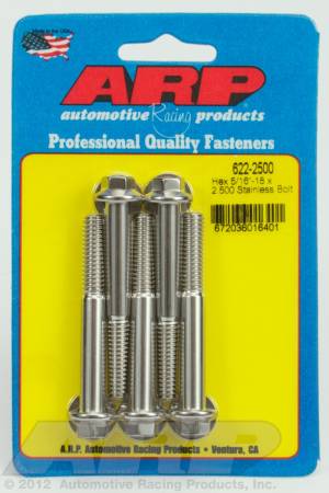 ARP - ARP 5/16-18 x 2.500 hex SS bolts 622-2500