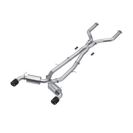 MBRP Exhaust - MBRP 17-19 Infiniti Q60 3.0L RWD/AWD Cat Back Dual Rear w/ Carbon Fiber Tips