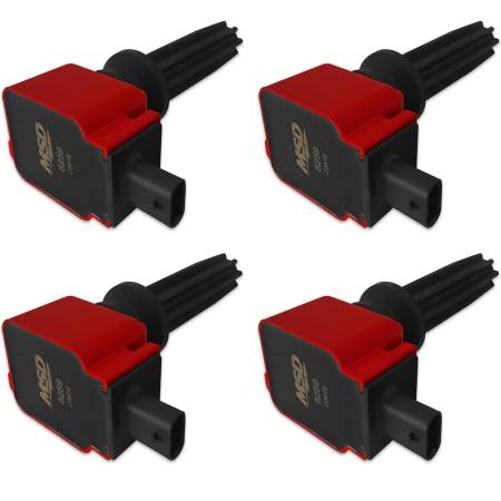 MSD Ignition - MSD Coil,RED,Ford Eco-Boost 2.0L/2.3L,4-Pk