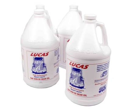 Lucas Oil - Lucas Gear Oil - Heavy Duty - 80W90 - Conventional - 1 gal - Set of 4