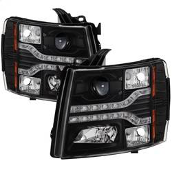 Spyder Auto - Spyder Chevy Silverado 1500 07-13 V2 Projector Headlights - LED DRL - Black PRO-YD-CS07V2-DRL-BK