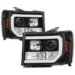 Spyder Auto - Spyder GMC Sierra 1500/2500/3500 07-13 V2 Projector Headlights- Black PRO-YD-GS07V2-LBDRL-BK