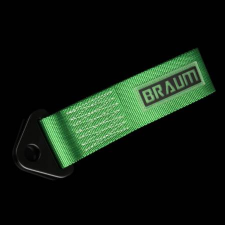 BRAUM RACING SEATS & MORE - BRAUM Racing Green Tow Strap Kit - Each