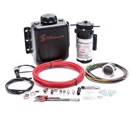 Snow Performance - Snow Performance Stage 2 Boost Cooler Forced Induction Progressive Water-Methanol Injection Kit (Red High Temp Nylon Tubing, Quick-Connect Fittings)