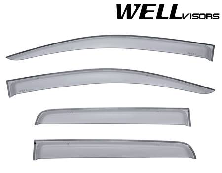 WellVisors - WellVisors Side Window Deflectors Chevrolet Colorado Crew Cab 15-21 Premium Series