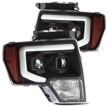 AlphaRex - AlphaRex 09-14 Ford F-150 PRO-Series Projector Headlights Plank Style Black w/Activ Light/Seq Signal