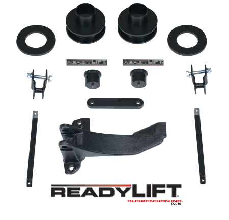 ReadyLIFT Suspension - ReadyLIFT 2008-10 FORD F250/F350/F450 2.5" Front Leveling Kit with Track Bar Bracket