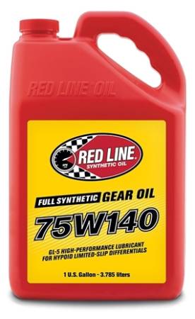 Red Line Synthetic Oil - Red Line Oil 75W140 Gear Oil Synthetic GL-5 Differential Gear Oil 1 Gallon - Case of 4