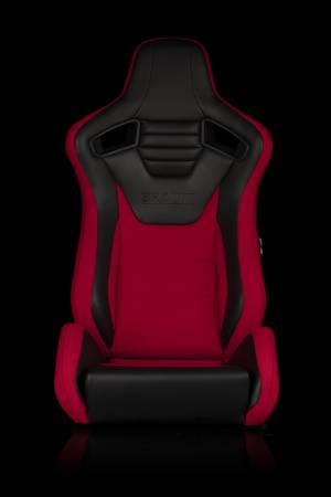 BRAUM RACING SEATS & MORE - BRAUM Racing Elite-S Series Sport Seats - Black & Red - Pair