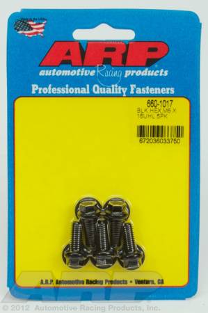 ARP - ARP M6 x 1.00 x 16 hex black oxide bolts 660-1017