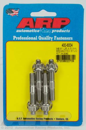 ARP - ARP M8 X 1.25 X 51mm broached stud kit - 4pcs 400-8004