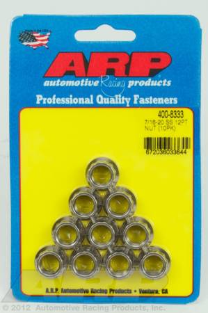 ARP - ARP 7/16-20 SS 12pt nut kit 400-8333