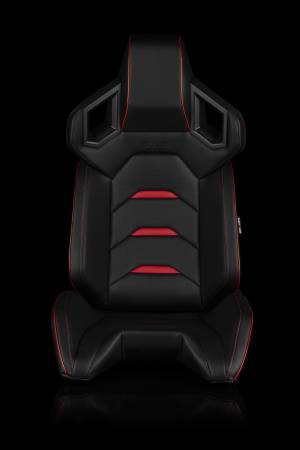 BRAUM RACING SEATS & MORE - BRAUM Racing Alpha X Series Sport Seats - Black & Red - Pair