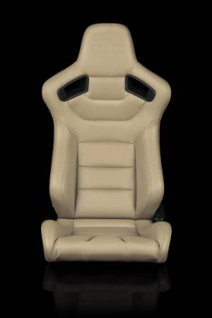 BRAUM RACING SEATS & MORE - BRAUM Racing Elite Series Sport Seats - Beige Leatherette - Pair