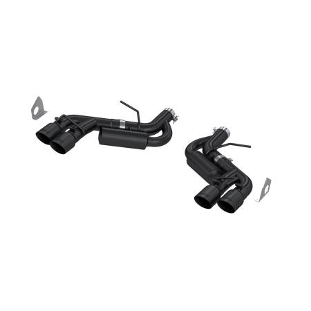 MBRP Exhaust - MBRP 16-19 Chevy Camaro V8 6.2L 6spd 3in Black Race Dual Axle Back w/ 4.5in Quad Dual Wall Tips