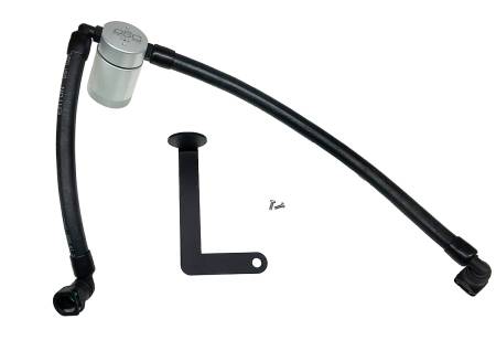 J&L Oil Separator Co - J&L 10-19 Ford Flex EcoBoost V6 Passenger Side Oil Separator 3.0 - Clear Anodized