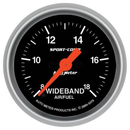 AutoMeter - AutoMeter Sport-Comp 52mm Full Sweep Electronic Analog Wideband Air/Fuel Ratio Gauge