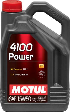 Motul - Motul 4100 POWER 15W50 - 5L - Technosynthese Oil - Case of 4