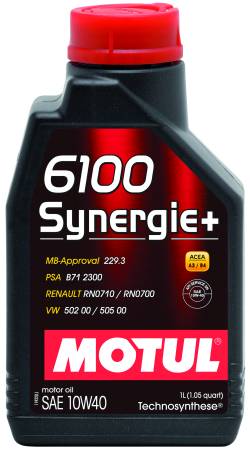 Motul - Motul 6100 SYNERGIE+ 10W40 - 1L - Technosynthese Oil - Case of 12