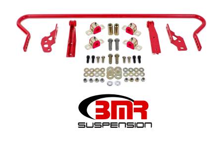 BMR Suspension - BMR 11-14 S197 Mustang Rear Hollow 25mm Adj. Sway Bar Kit w/ Bushings - Red