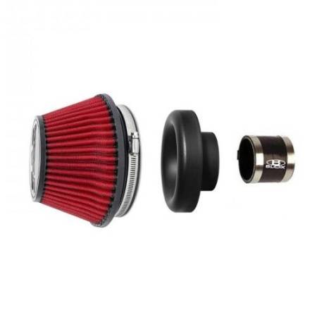 BLOX Racing - BLOX Racing Shorty Performance 5in Air Filter w/3.5in Velocity Stack and Coupler Kit - Black