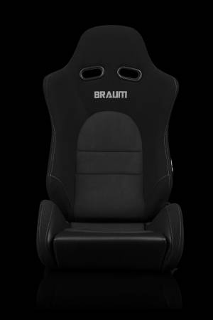 BRAUM RACING SEATS & MORE - BRAUM Racing Black Jacquard / Black Alcantara Insert - Pair