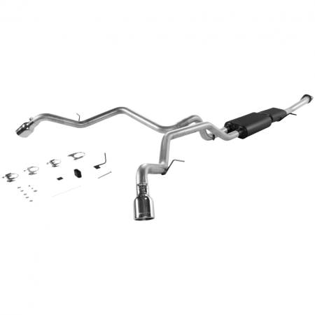 Flowmaster - Flowmaster 01-06 Gm Dos American Thunder Cat-Back Exhaust System - Dual Side Exit