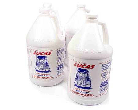 Lucas Oil - Lucas Gear Oil - Heavy Duty - 85W140 - Conventional - 1 gal - Set of 4