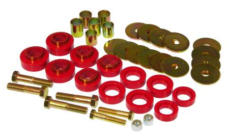 Prothane - Prothane 67-81 Chevy Camaro Body Mount Kit w/ Hardware - Red