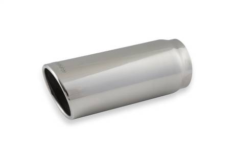 Flowmaster - Flowmaster Exhaust Tip - 4.00 In. Rolled Angle Polished Ss Fits 3.50 In. Tubing (Weld On)