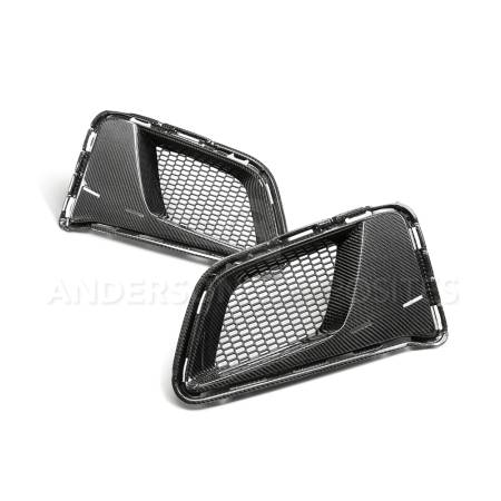 Anderson Composites - Anderson Composites 17-18 Chevrolet Camaro 1LE Carbon Fiber Type LE Air Duct Bezels