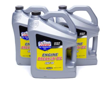 Lucas Oil - Lucas Motor Oil - High Zinc Break-In - 30W - Conventional - 5 qt - Set of 3