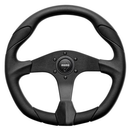 Momo - Momo Quark Steering Wheel 350 mm - Black Poly/Black Spokes