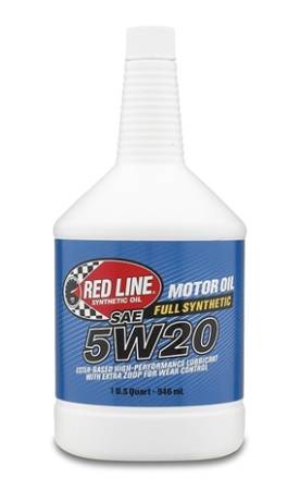 Red Line Synthetic Oil - Red Line Oil 5W20 Synthetic Motor Oil 1 Quart - Case of 12