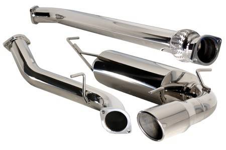 Turbo XS - Turbo XS Catback Exhaust System Single 4" Polished Stainless Tip 2008-2010 Subaru WRX 5 Door Hatch.