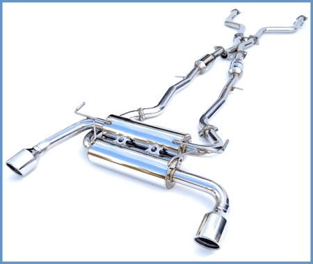 Invidia - Invidia 14+ Infiniti Q50 Gemini w/ Rolled Stainless Steel Tips Cat-Back Exhaust