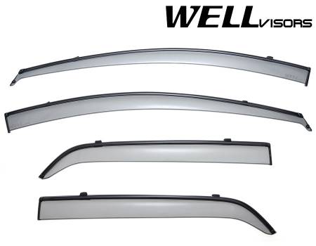 WellVisors - WellVisors Side Window Deflectors Mazda 2 Hatchback 11-15 With Black Trim