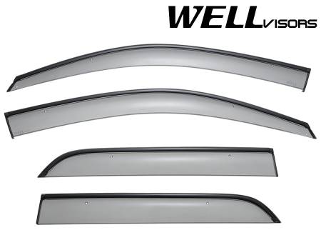 WellVisors - WellVisors Side Window Deflectors Mercedes Benz W166 ML350 ML550 GLE350 GLE400 12-17 With Black Trim