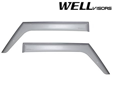 WellVisors - WellVisors Side Window Deflectors Jeep Wrangler 2 Door 07-17 Premium Series